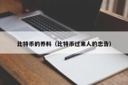 比特币的养料（比特币过来人的忠告）