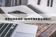 世界比特币城市（比特币拥有量全球排行）