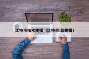 比特币技术规模（比特币 总规模）