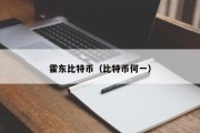 霍东比特币（比特币何一）
